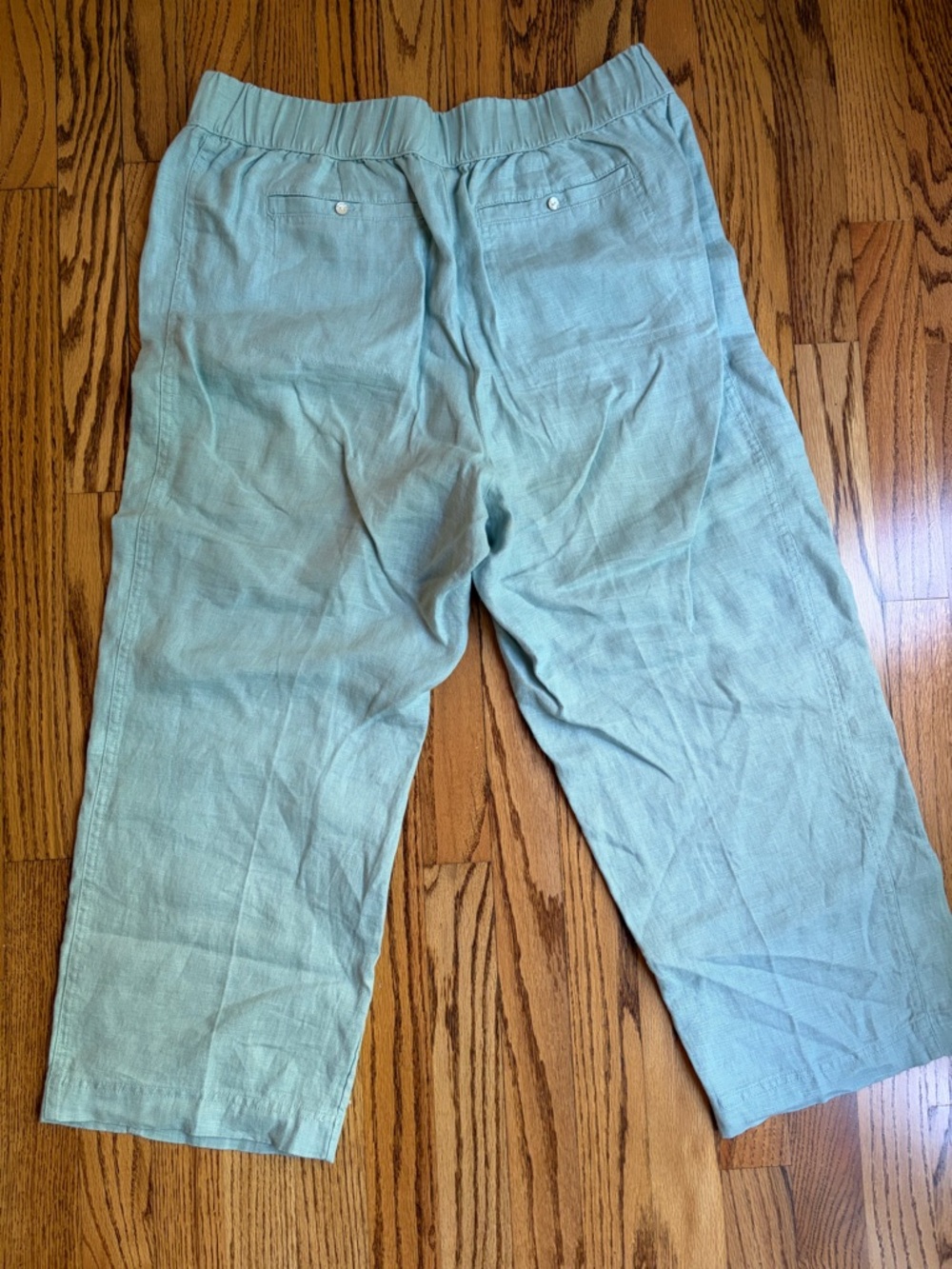 J Jill Light Green Linen Capris NWT - Picture 2 of 4